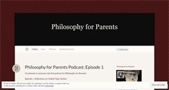 Desktop Screenshot of philosophyforparents.com