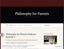 Tablet Screenshot of philosophyforparents.com